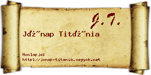 Jónap Titánia névjegykártya